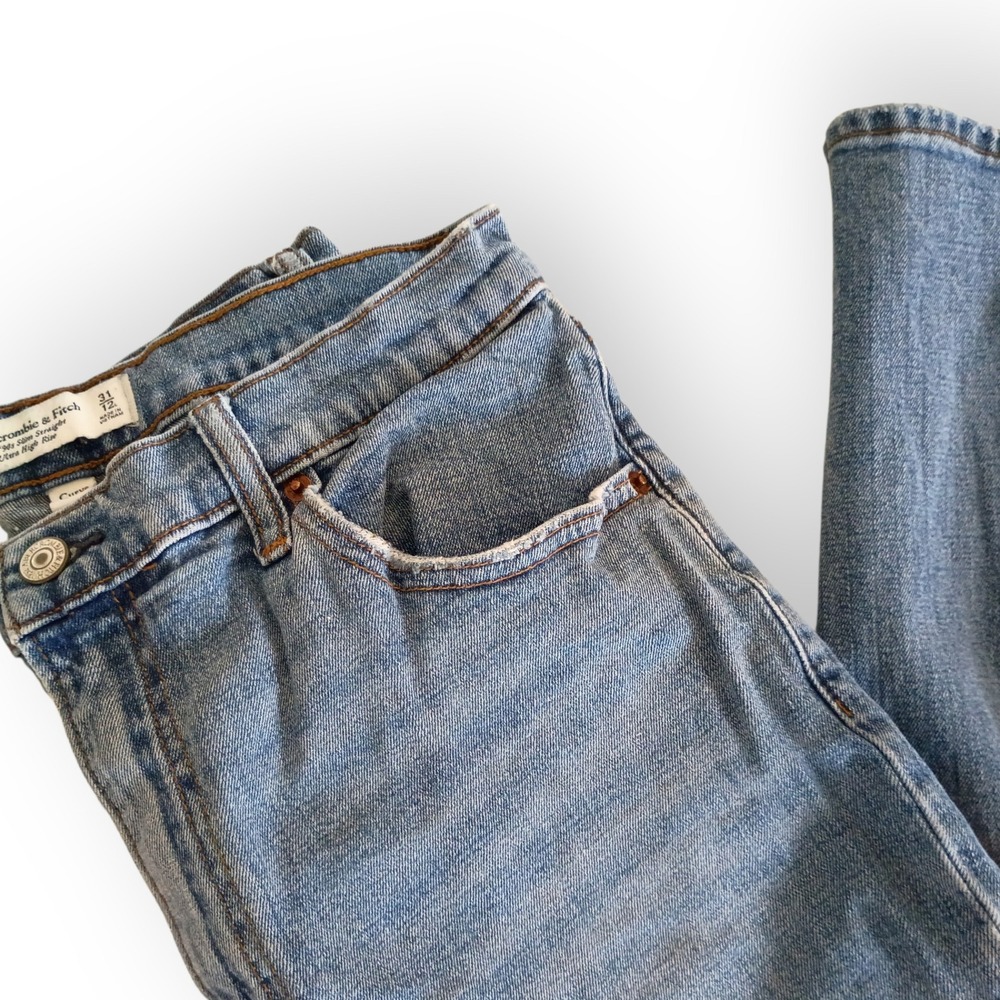 Abercrombie & Fitch Blue Straight Leg Jeans - Picture 5 of 8